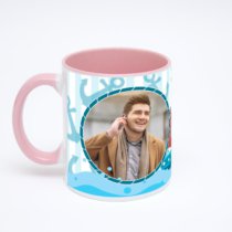 Розовая кружка с фотопечатью