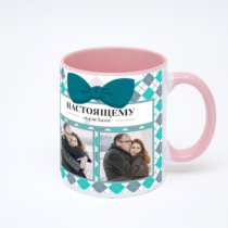 Розовая кружка с фотопечатью