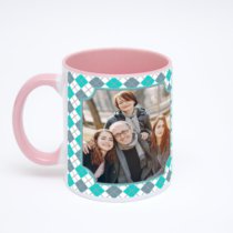 Розовая кружка с фотопечатью