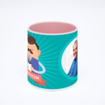 Розовая кружка с фотопечатью