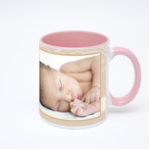 Розовая кружка с фотопечатью