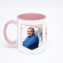 Розовая кружка с фотопечатью