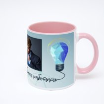 Розовая кружка с фотопечатью