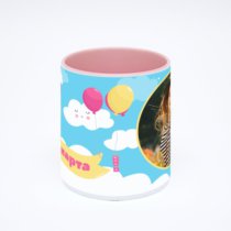 Розовая кружка с фотопечатью