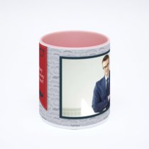 Розовая кружка с фотопечатью