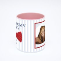 Розовая кружка с фотопечатью