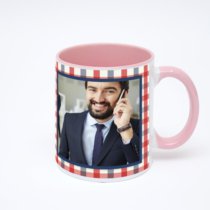 Розовая кружка с фотопечатью