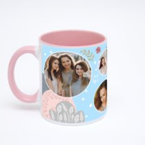 Розовая кружка с фотопечатью