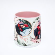 Розовая кружка с фотопечатью