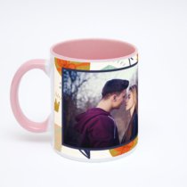 Розовая кружка с фотопечатью