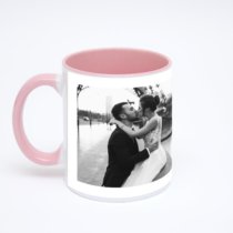 Розовая кружка с фотопечатью