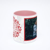 Розовая кружка с фотопечатью