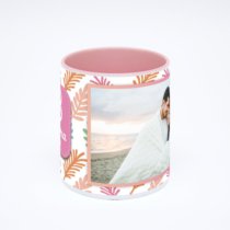 Розовая кружка с фотопечатью