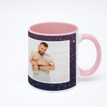 Розовая кружка с фотопечатью