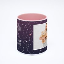 Розовая кружка с фотопечатью