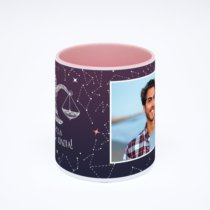 Розовая кружка с фотопечатью