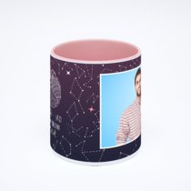 Розовая кружка с фотопечатью