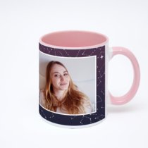 Розовая кружка с фотопечатью