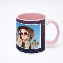 Розовая кружка с фотопечатью