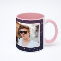 Розовая кружка с фотопечатью