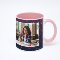 Розовая кружка с фотопечатью