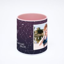 Розовая кружка с фотопечатью