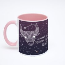 Розовая кружка с фотопечатью