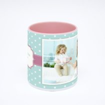 Розовая кружка с фотопечатью