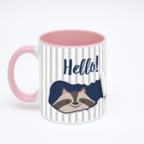 Розовая кружка с фотопечатью