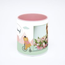 Розовая кружка с фотопечатью