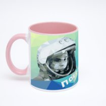 Розовая кружка с фотопечатью