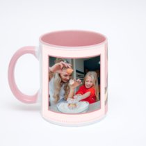 Розовая кружка с фотопечатью