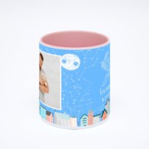 Розовая кружка с фотопечатью