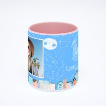 Розовая кружка с фотопечатью