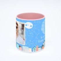 Розовая кружка с фотопечатью