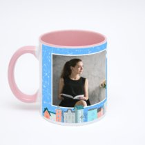 Розовая кружка с фотопечатью