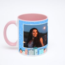Розовая кружка с фотопечатью