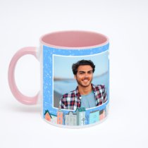 Розовая кружка с фотопечатью