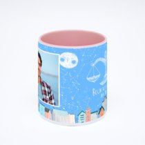 Розовая кружка с фотопечатью