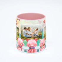 Розовая кружка с фотопечатью