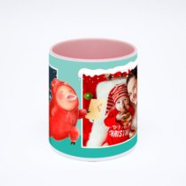 Розовая кружка с фотопечатью
