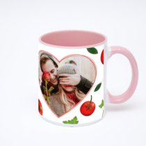 Розовая кружка с фотопечатью