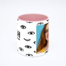 Розовая кружка с фотопечатью