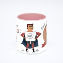 Розовая кружка с фотопечатью