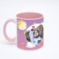 Розовая кружка с фотопечатью