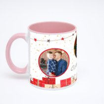 Розовая кружка с фотопечатью