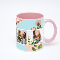 Розовая кружка с фотопечатью
