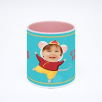 Розовая кружка с фотопечатью