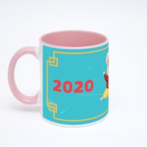 Розовая кружка с фотопечатью