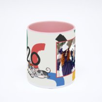 Розовая кружка с фотопечатью